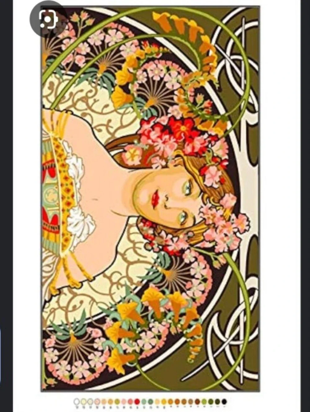 Art Nouveau Italian Krainer Needlepoint Kit 45 x 80 cm